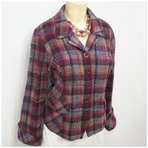 CHRISTOPHER & BANKS, Tweed Blazer, size XL PETITE - Picture 3 of 8